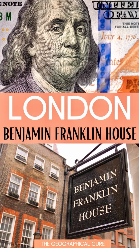 PInterest pin for guide to Benjamin Franklin House in London