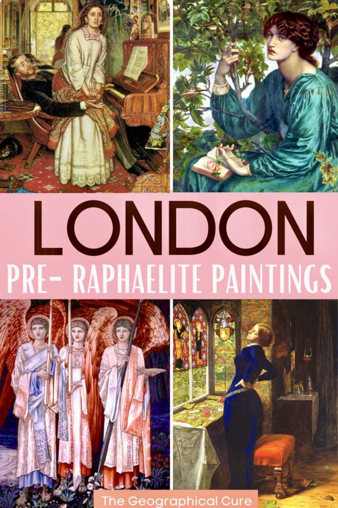 Pinterest pin for guide to Pre-Raphaelite paintings
