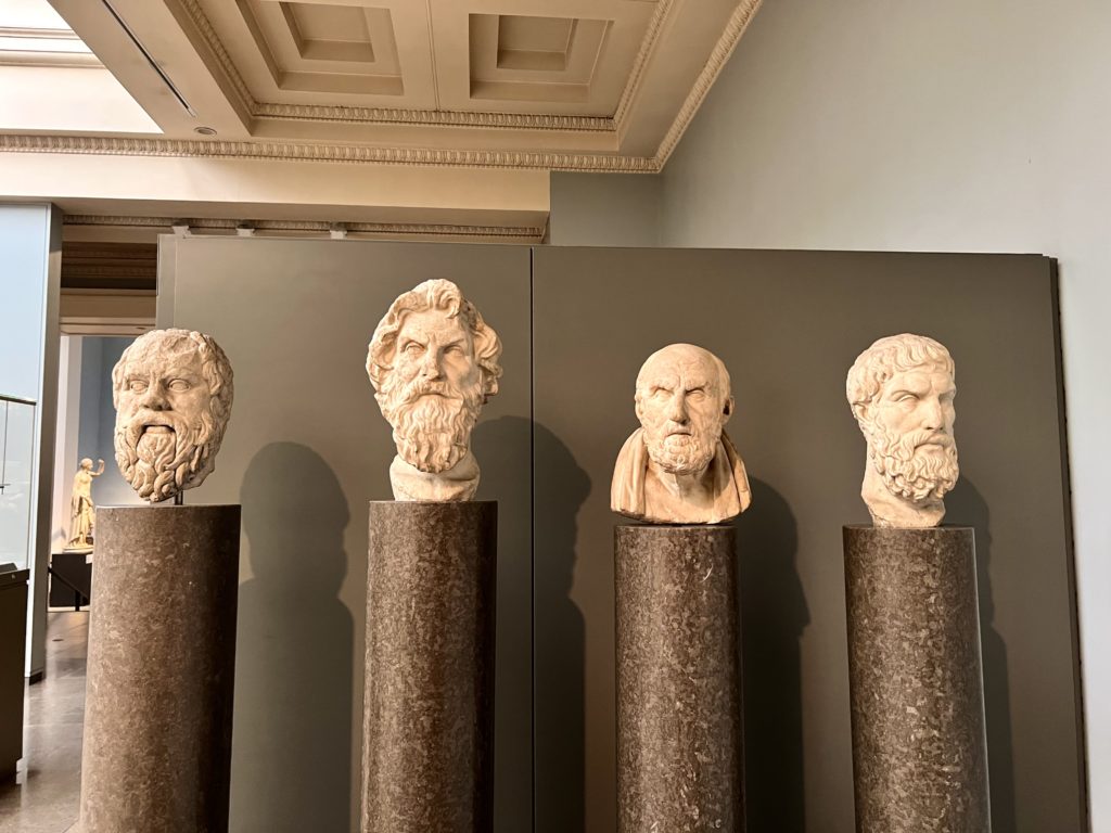 busts of Greek philosophers 