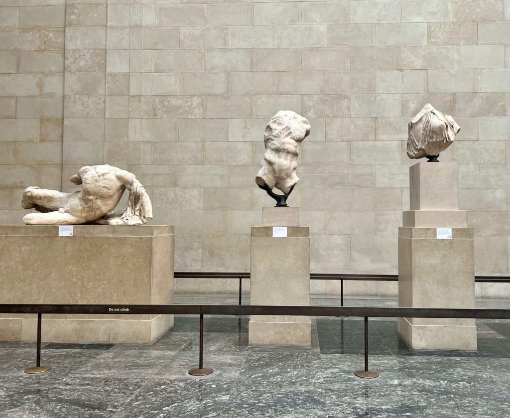 marbles from the west pediment of the Parthenon