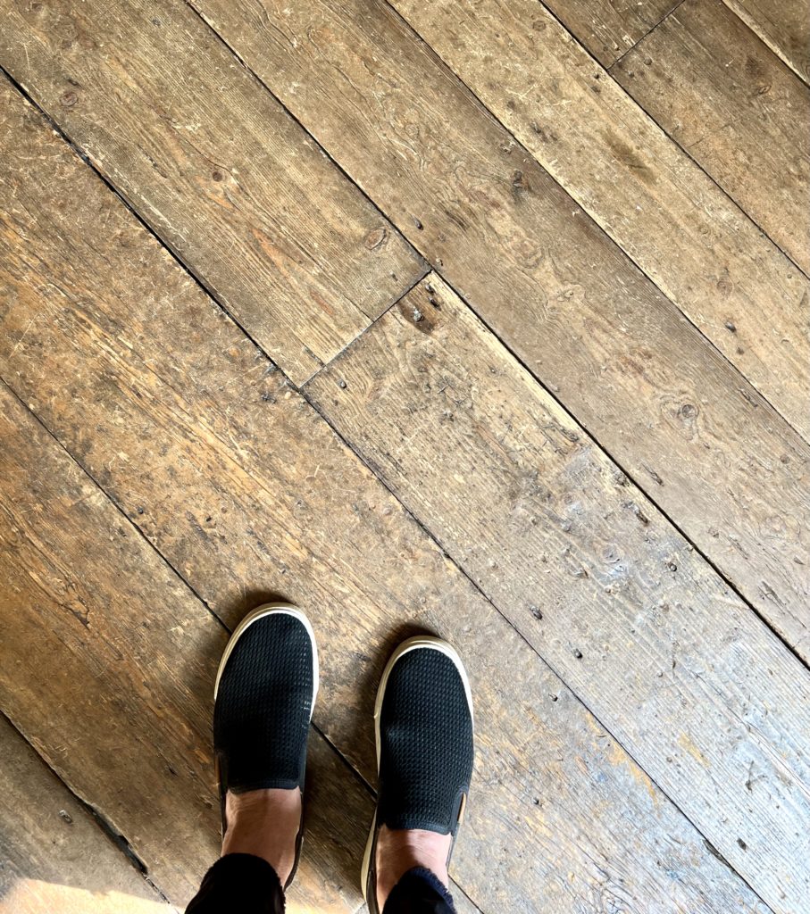 original wooden plank floors