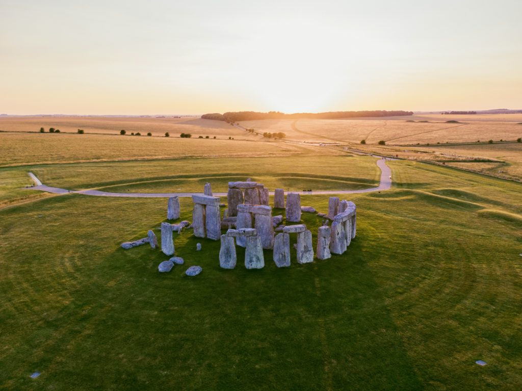 aerial view of Stonehenge, one of the best day trips from London
