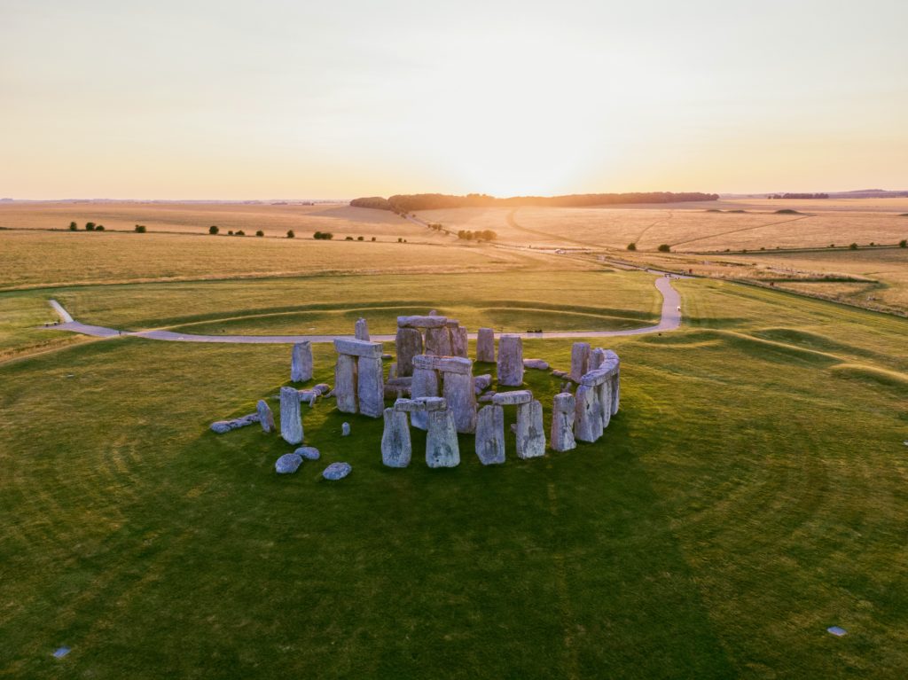 aerial view of Stonehenge, one of the best day trips from London
