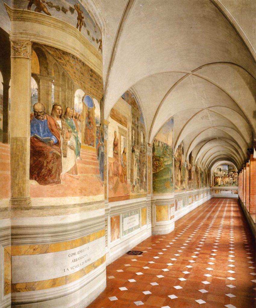 Il Sodoma frescos in the Abbey of Monte Oliveto Maggiore, a cultural thing to do near Arezzo