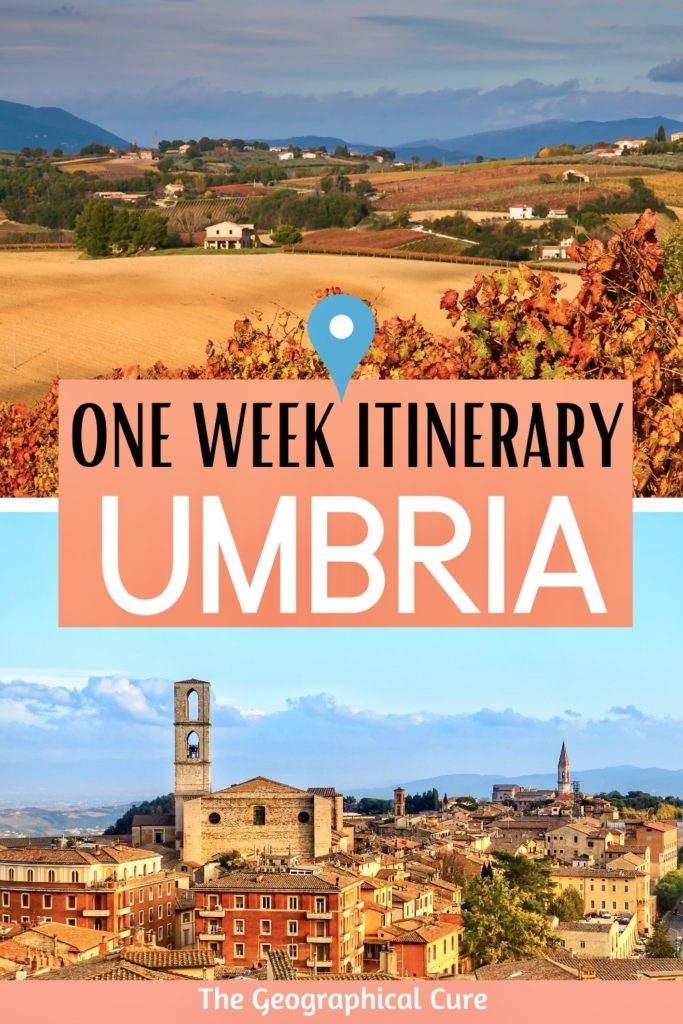 Pinterest pin for one week in Umbria itinerary