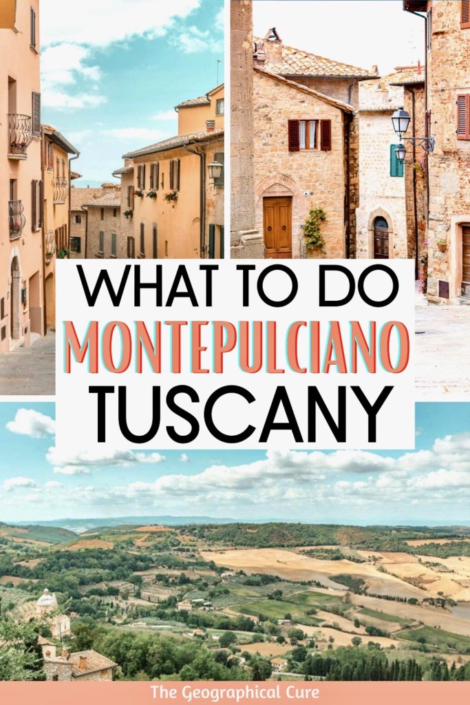 Pinterest pin for best things to do in Montepulciano