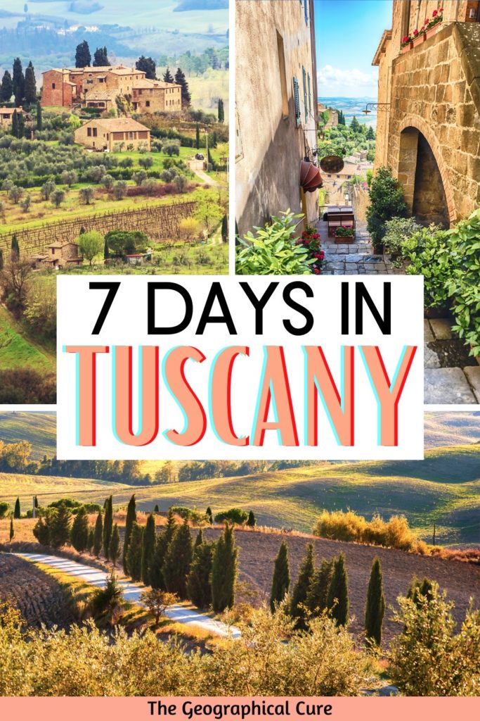 Pinterest pin for one week in Tuscany itinerary