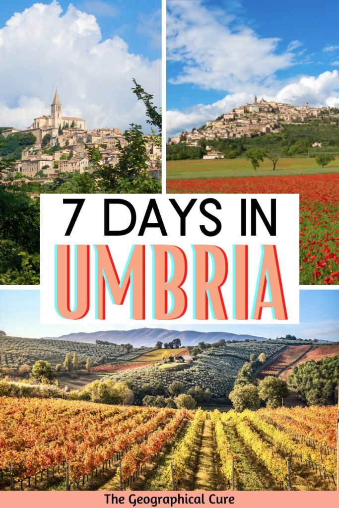 Pinterest pin for 1 week in Umbria itinerary