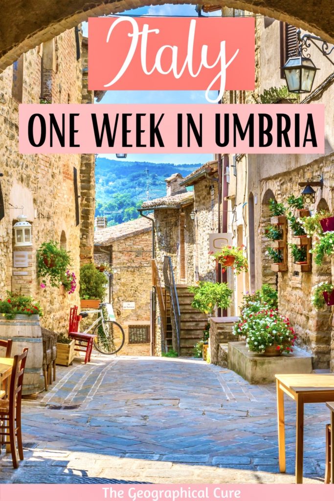 Pinterest pin for one week in Umbria itinerary