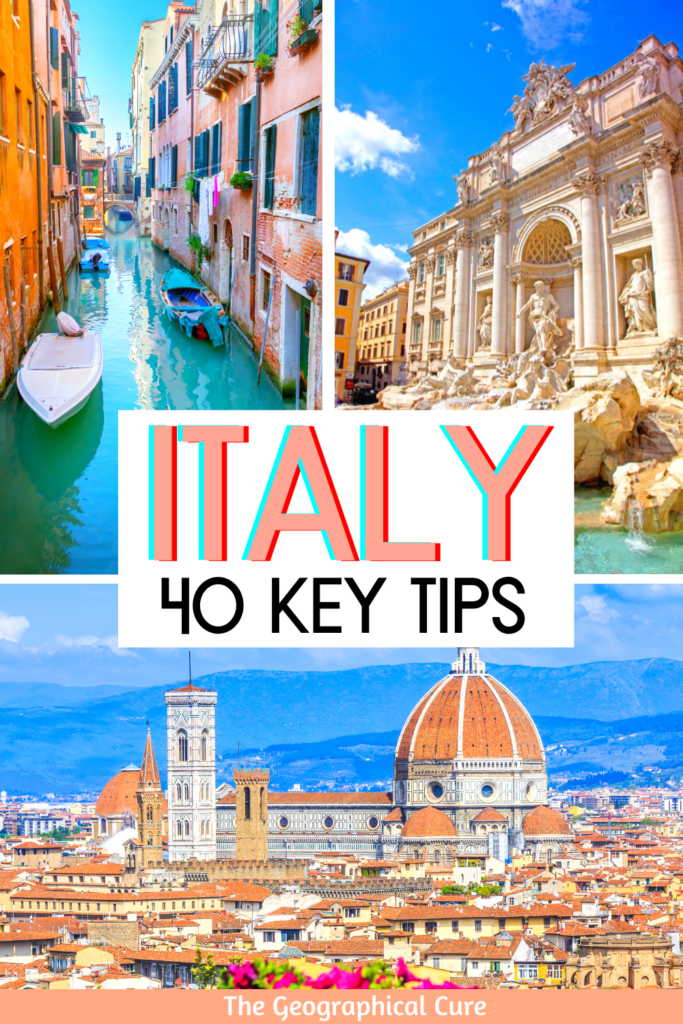 Pinterest pin for tips for visiting Italy