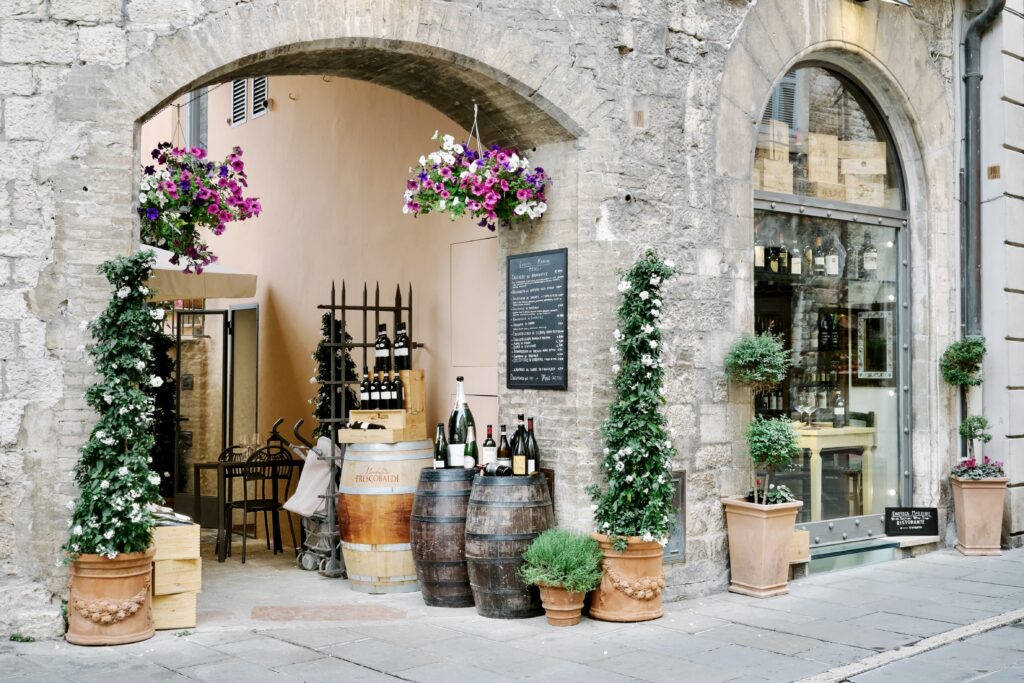 wine shop in Assisi