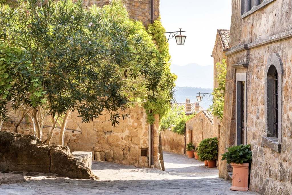 pretty lane in Civita di Bagnoregio