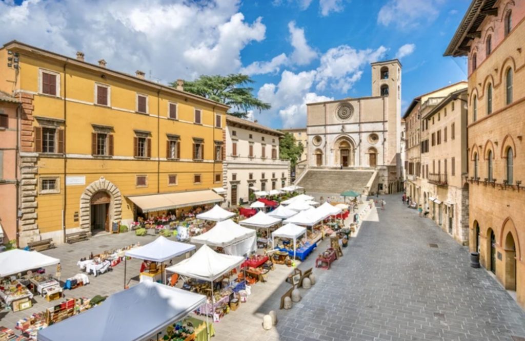 piazza and the the Church of Giovanni Battista