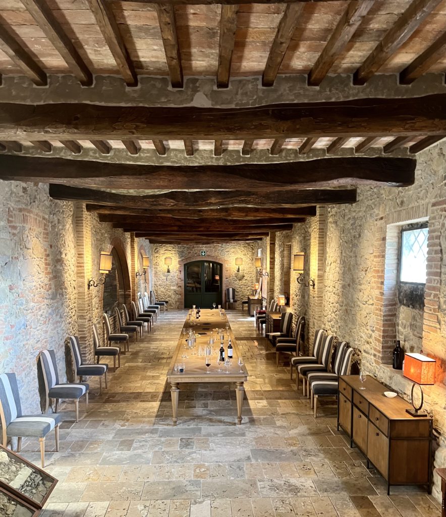 wine tasting at Borgo San Felice in Tuscany