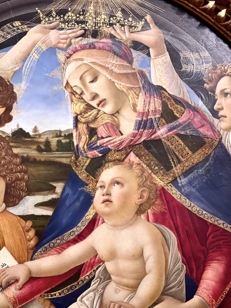 Botticelli, detail of Madonna of the Magnificat, circa 1483