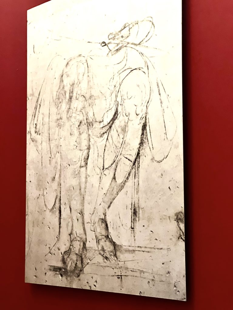 replica of Michelangelo charcoal drawings while he was in hiding