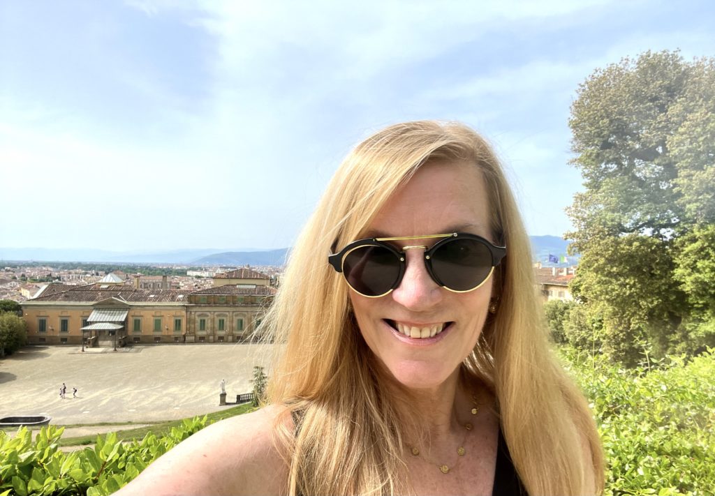 taking in the views at the Boboli Gardens