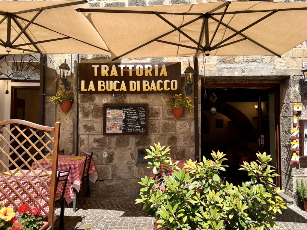 cute restaurant in Orvieto, Trattoria La Buca di Bacco