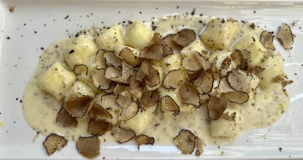 gnocchi with white truffles