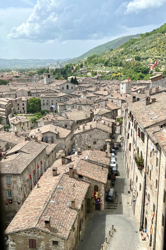 view of Gubbio from the Palazzo dei Consoli