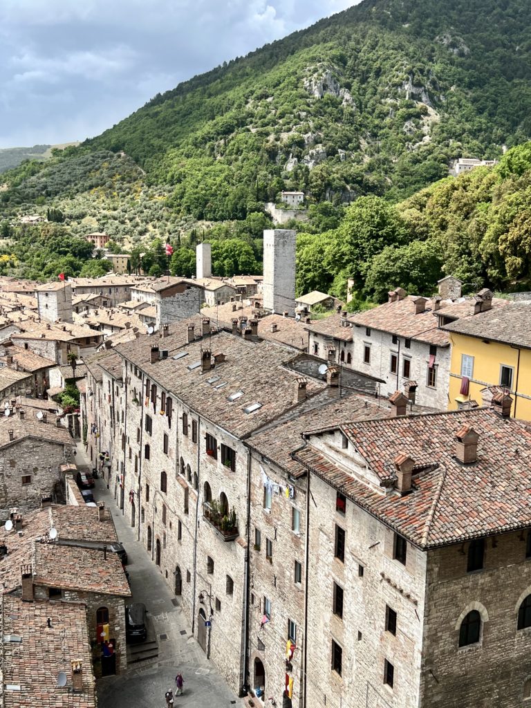 aerial view of Gubbio