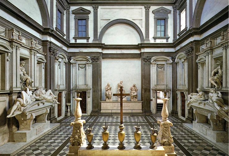 New Sacristy, a gorgeous building in Florence designed entirely by Michelangelo