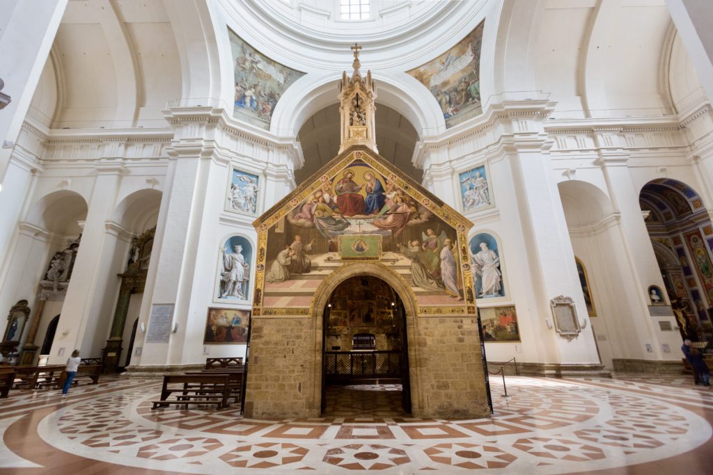 the Porziuncola in the Basilica of Santa Maria degli Angeli