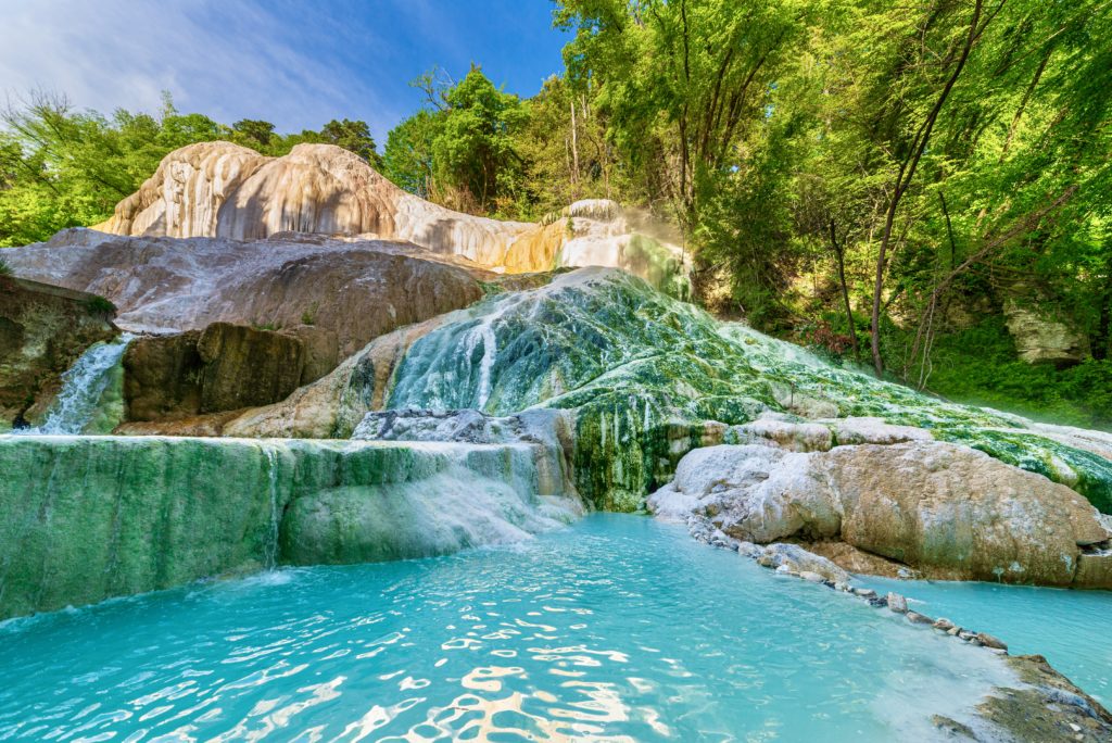 geothermal pool and hot spring in the village of Bagni San Filippo