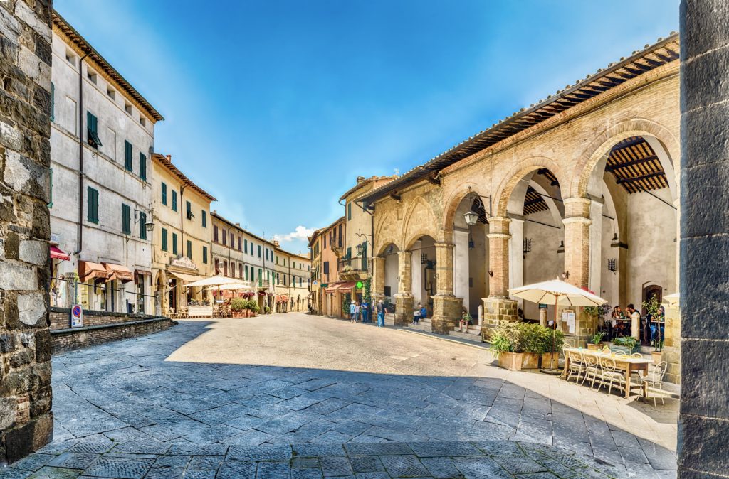 medieval streets in Montalcino