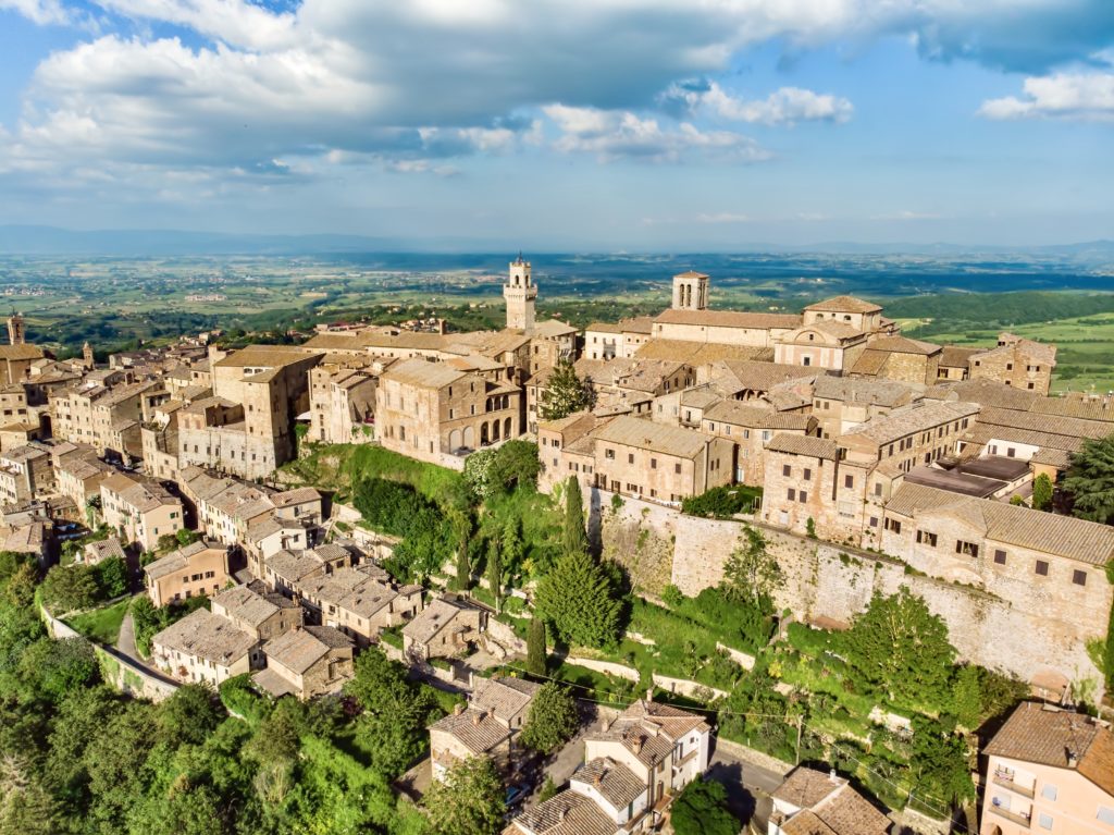 aerial view of Montepulciano