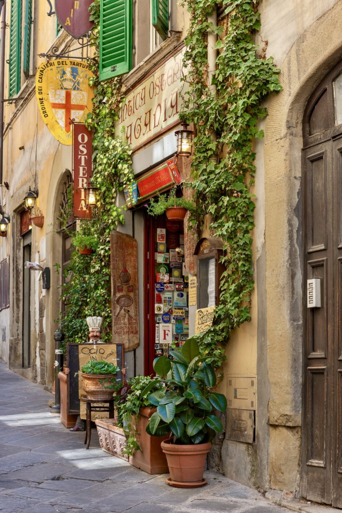 ancient osteria in the historic center of Arezzo