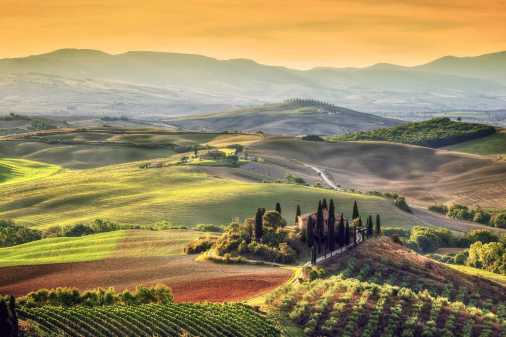 Tuscany landscape in the Chianti region