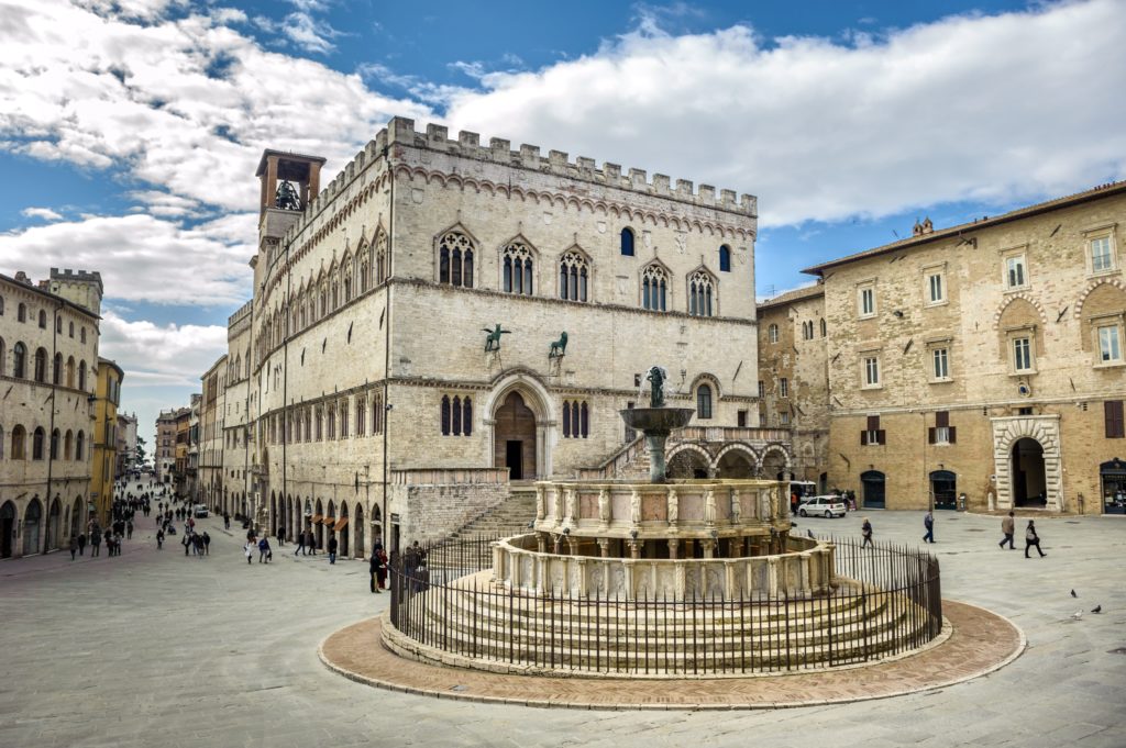 Palazzo dei Priori on the Piazza IV Novembre in Perugia