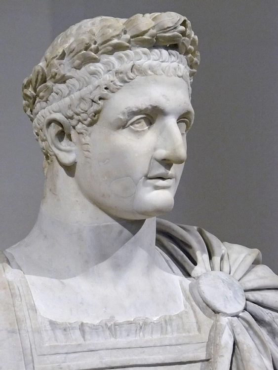 Bust of Domitian, 1st century, at the Louvre