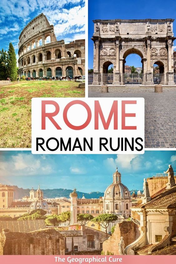 Pinterest pin graphic for guide to the ruins of Ancient Rome in Rome