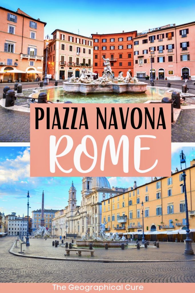 Pinterest pin for guide to Piazza Navona