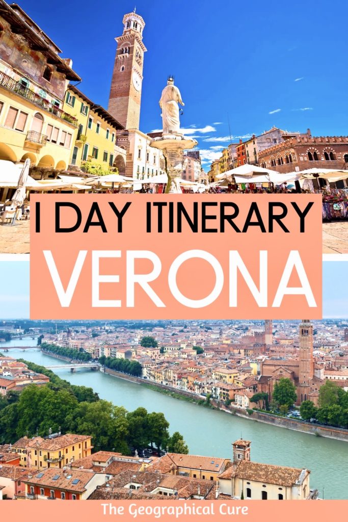 Pinterest pin for one day in Verona itinerary