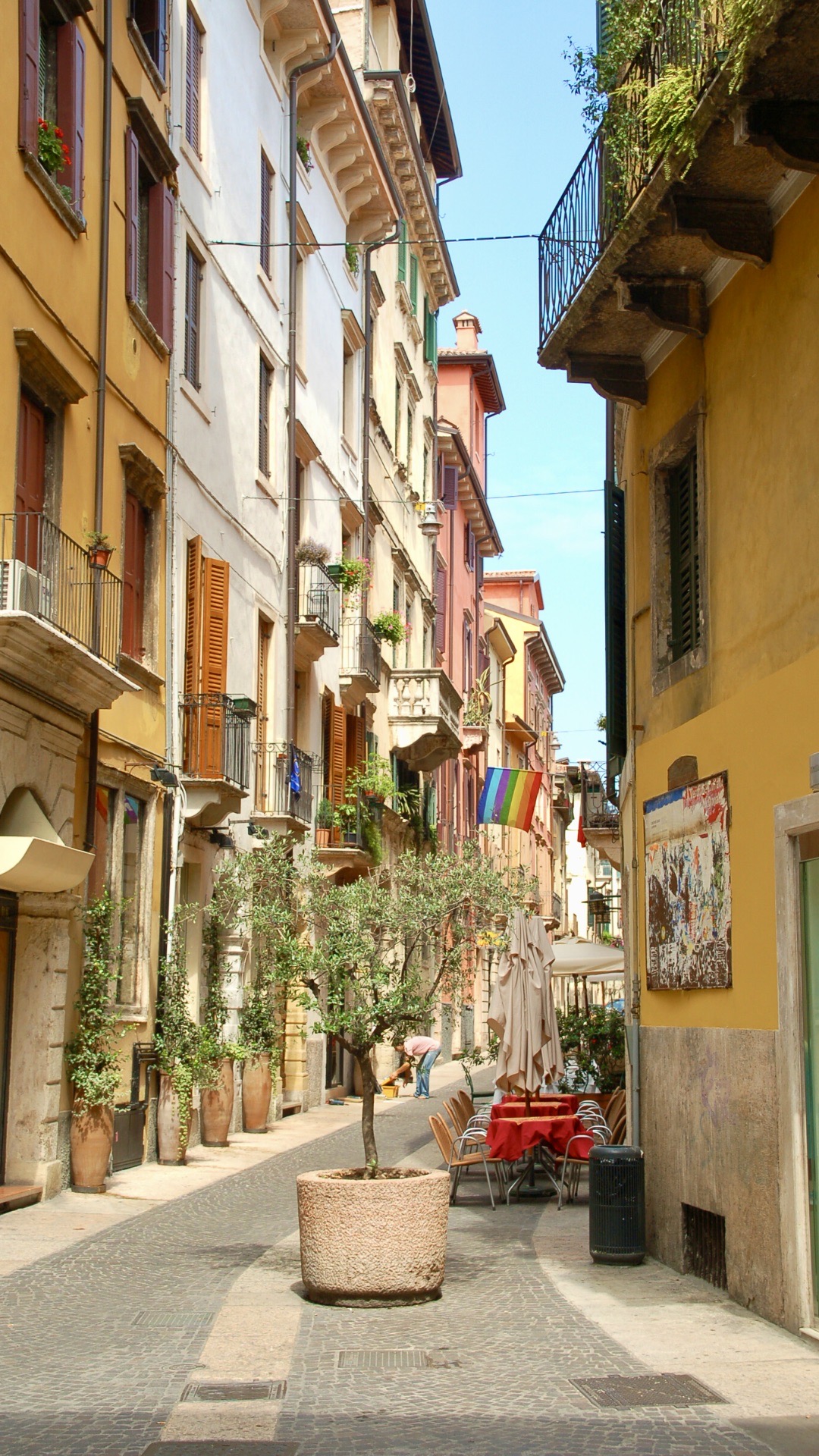 pretty street in Verona