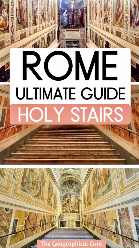 Pinterest pin for guide to the Holy Stairs