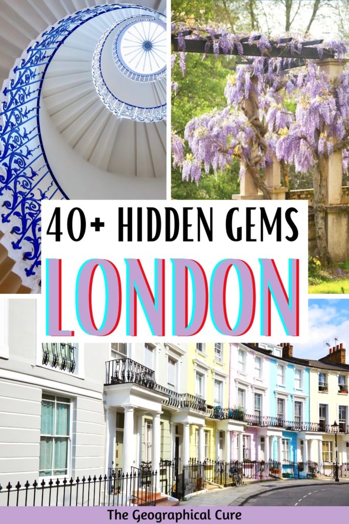 Pinterest pin for hidden gems in London