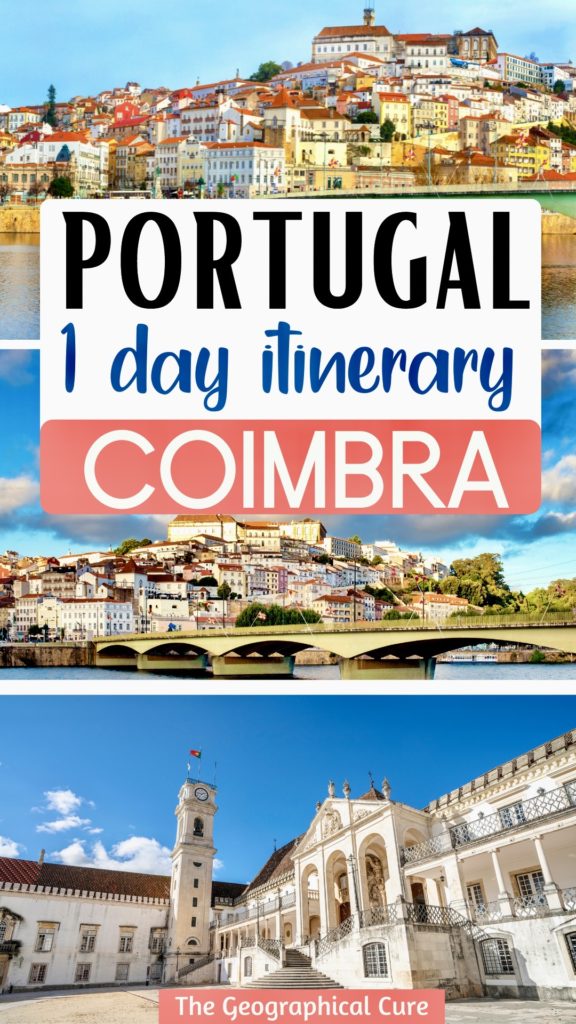 Pinterest pin for one day in Coimbra itinerary