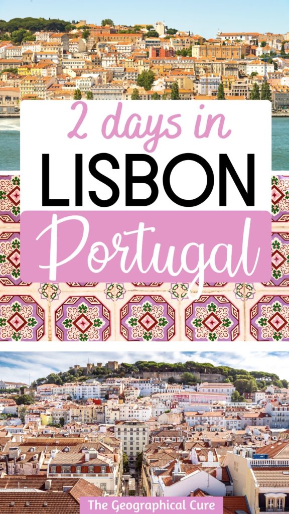 Pinterest pin for 2 days in Lisbon itinerary