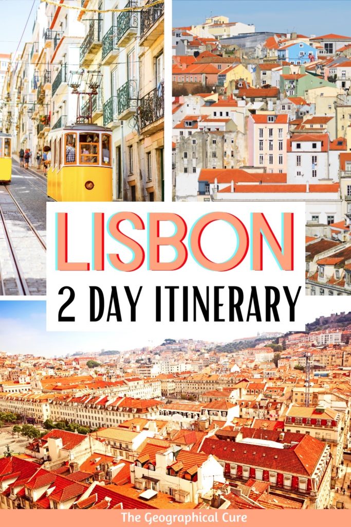 Pinterest pin for 2 days in Lisbon itinerary