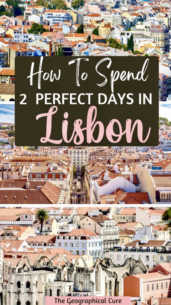 Pinterest pin for 2 days in Lisbon itinerary