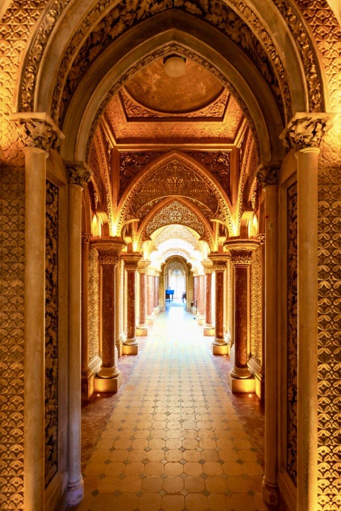 portugal places to visit in lisbon Moorish hallways in Monserrate Palace