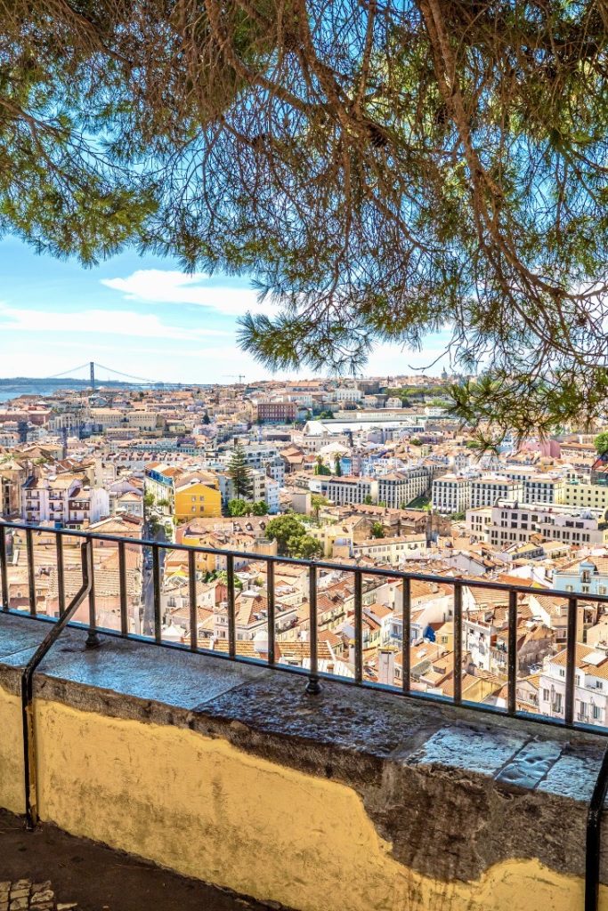 view of Lisbon from the Miradouro da Graça