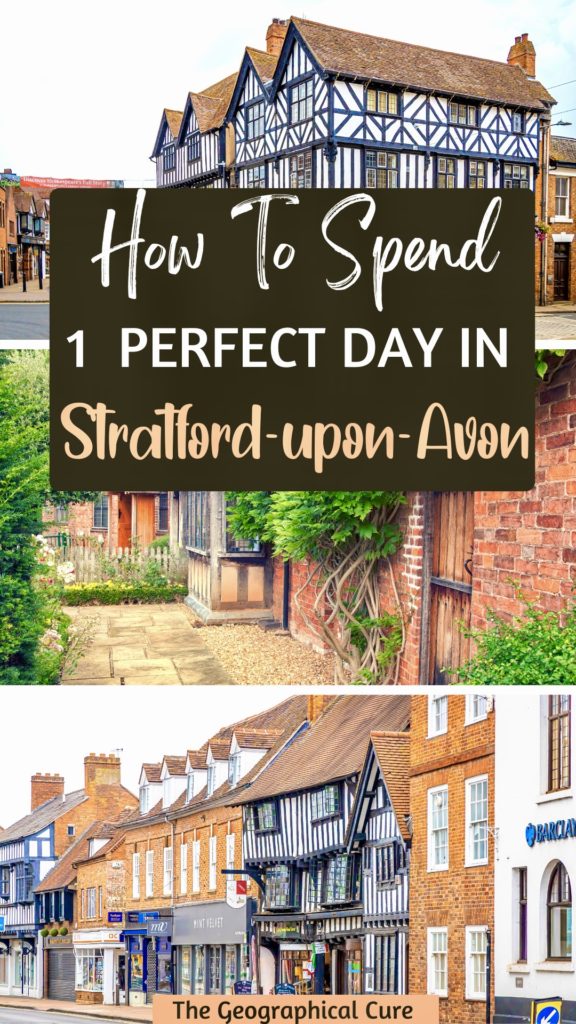 Pinterest pin for One Day Itinerary For Stratford-upon-Avon