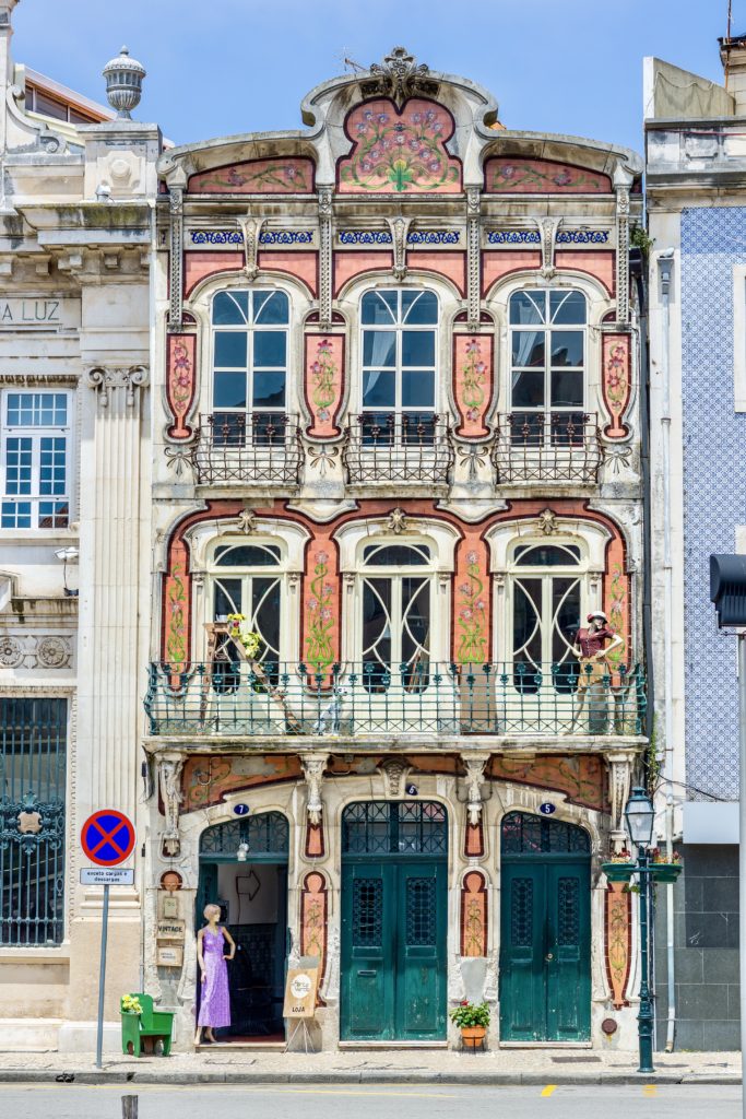 Art Nouveau facade in Aveiro
