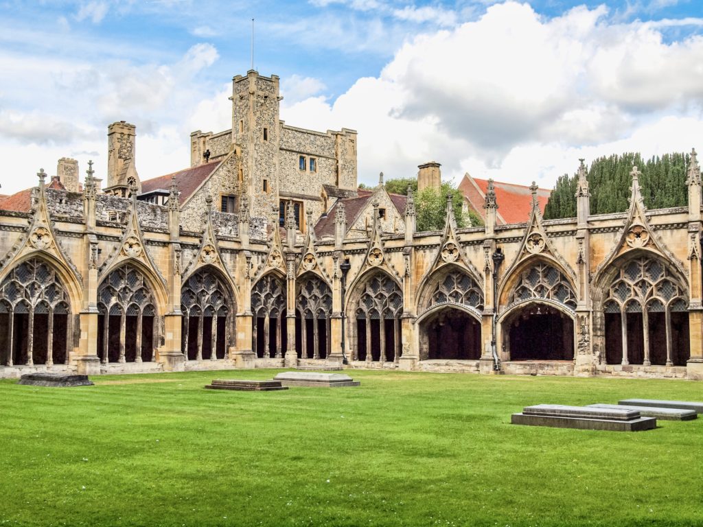 cloister of Canterbury Cathedral 