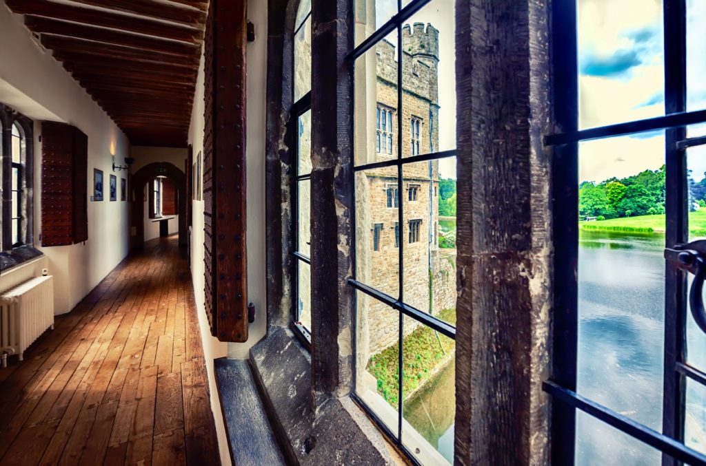 view from windows of Leeds Castle